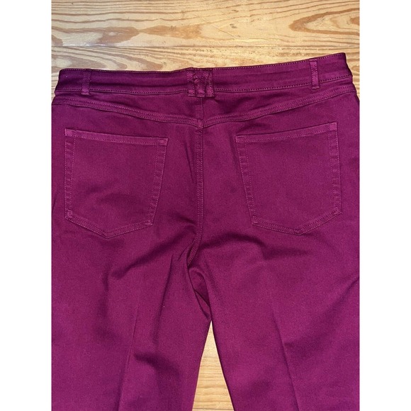 Isaac Mizrahi Live! TRUE DENIM Stretchy Kick Flare Jeans Maroon 5 Pocket 14 - Picture 3 of 8